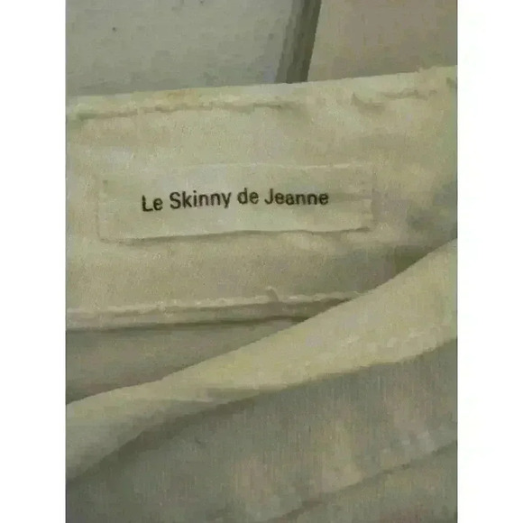 Frame Denim Women's Le Skinny De Jeanne White Distressed Jeans Size 30 - Picture 4 of 9